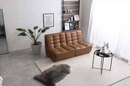 ヴィンテージモダン1人掛けソファ2点セット | コンパクトながら快適