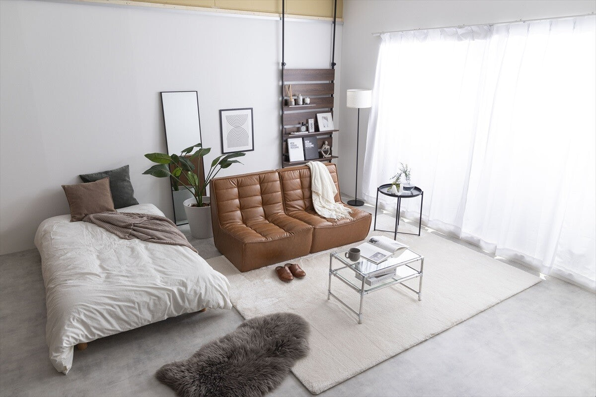 ヴィンテージモダン1人掛けソファ2点セット | コンパクトながら快適