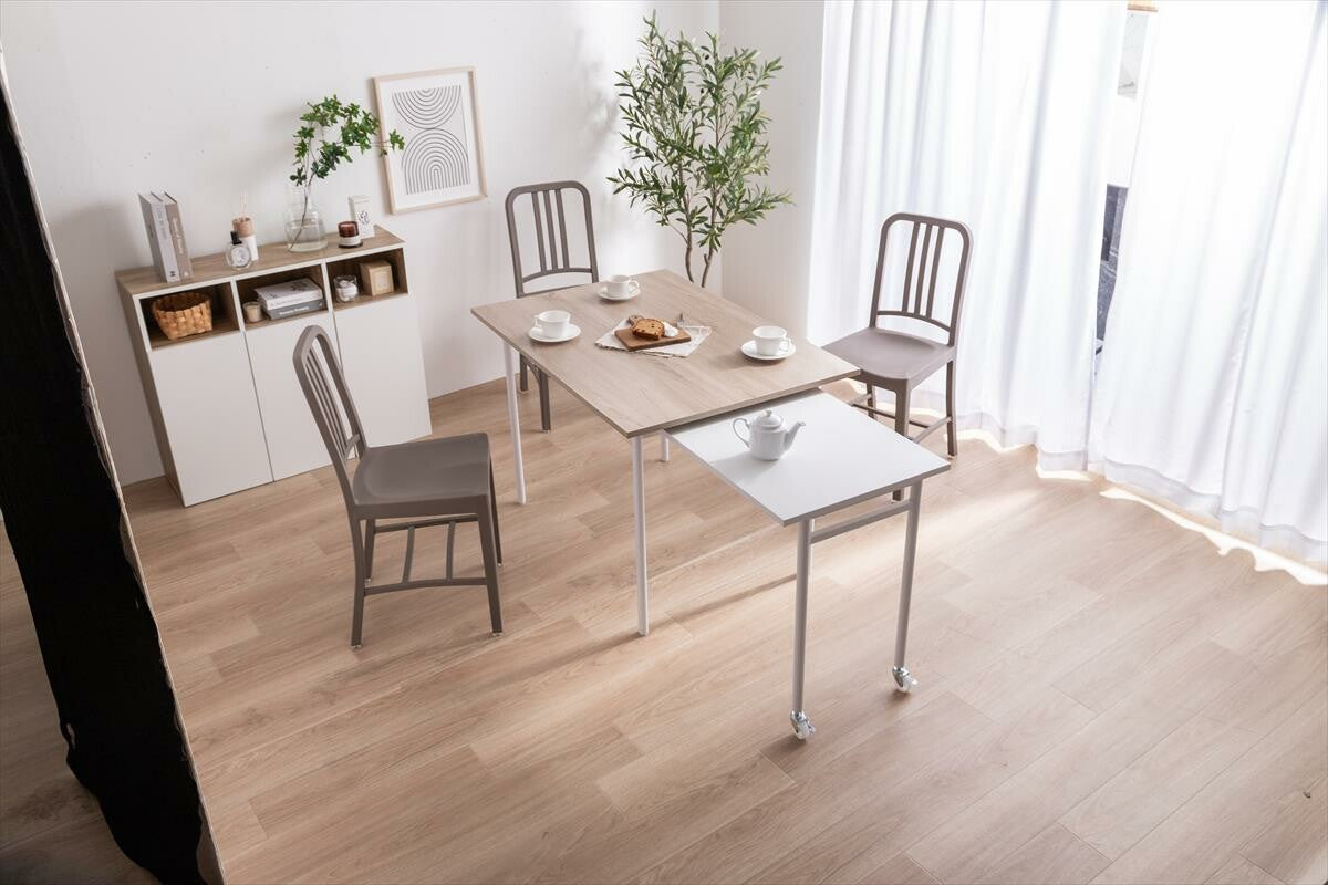 モダンスチール脚長方形ダイニングテーブル | スチール脚のモダン