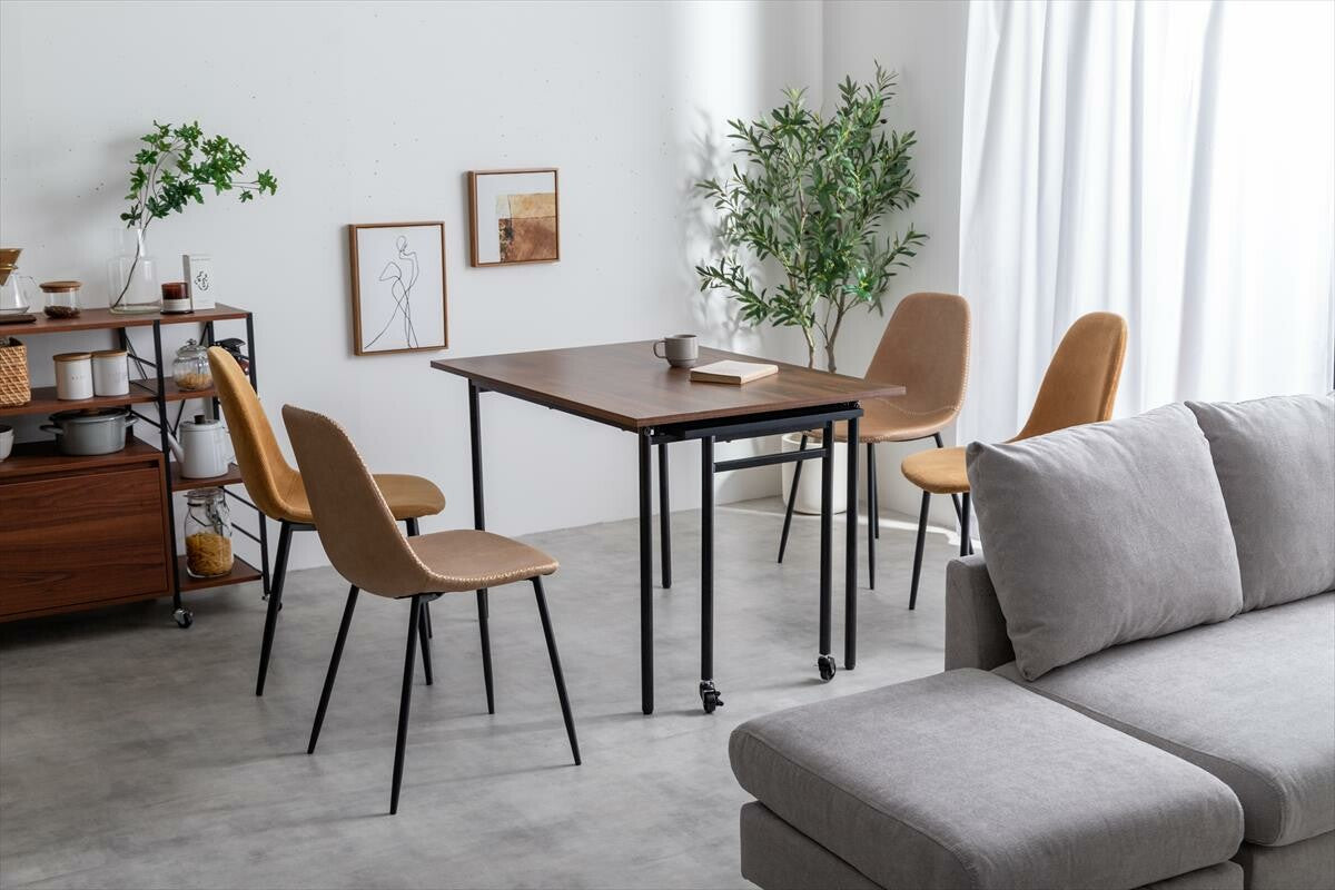 モダンスチール脚長方形ダイニングテーブル | スチール脚のモダン