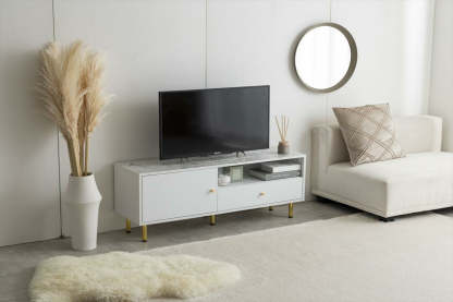 モダン大理石柄テレビボード | リビング引き締まる高級感と便利な多