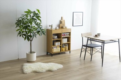 ヴィンテージ風木製引き出し付き本棚 | 調整可能なシェルフで多用途