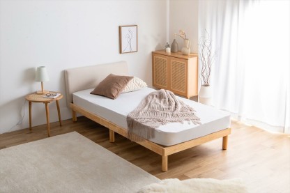 北欧ファブリックすのこベッド