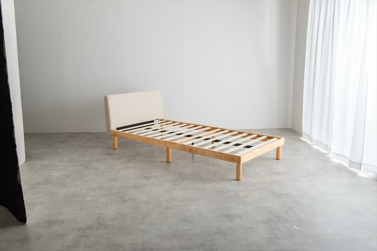 北欧ファブリックすのこベッド
