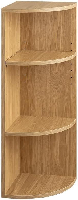 モダン木製コーナーラック | 小さなスペースに対応する多用途収納 – CAGUUU