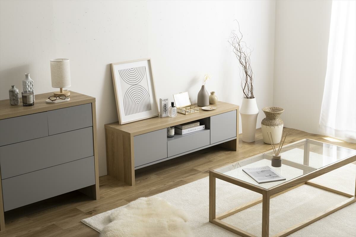 テレビ台・テレビボード モダンデザイン テレビ台 ローボード 石目調 モダンデザイン 日本製 幅180cm