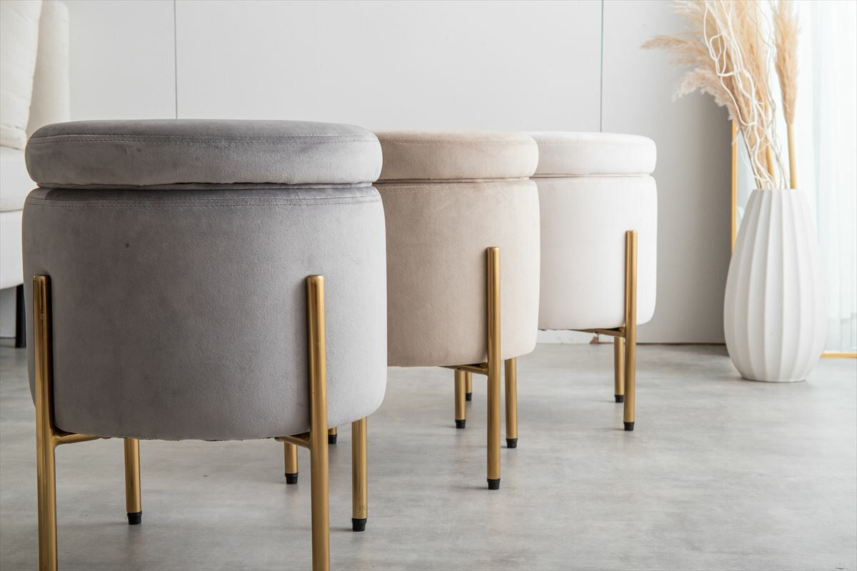 エレガントデザイン収納付き 3WAYスツール | 座る・しまう・整えるを一