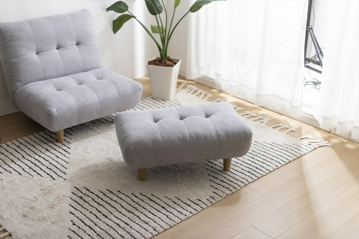 オットマン スツール クッション モダンデコ PUホワイト