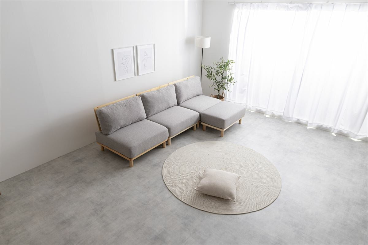 北欧風ファブリックローソファ4点セット – CAGUUU