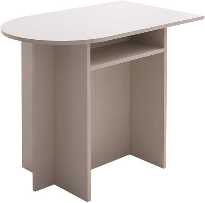 モダン木製棚付きマルチデスク | 限られた空間に最適な効率的