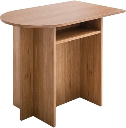 モダン木製棚付きマルチデスク | 限られた空間に最適な効率的デザイン