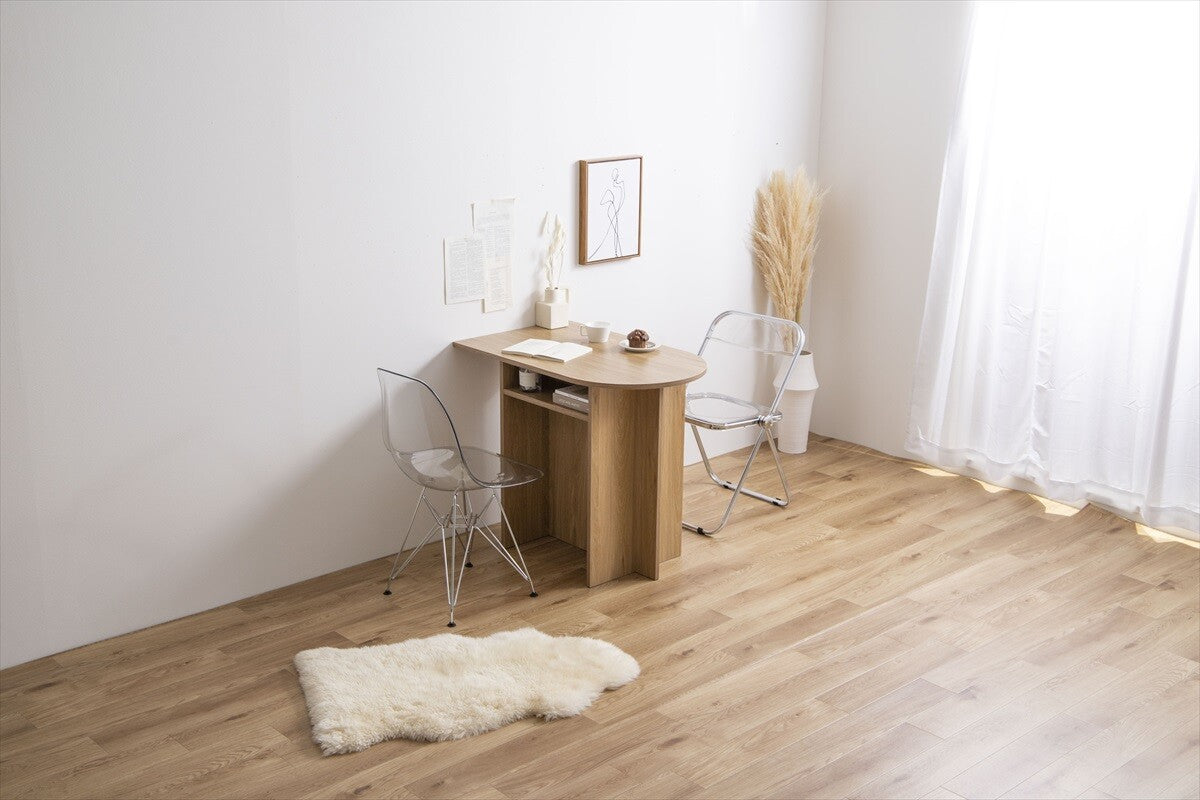 モダン木製棚付きマルチデスク | 限られた空間に最適な効率的