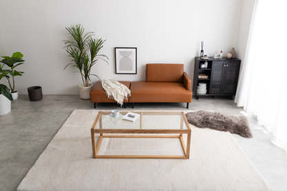 モダンアイアン脚2人掛けカウチソファ | 快適な座り心地を実現する省