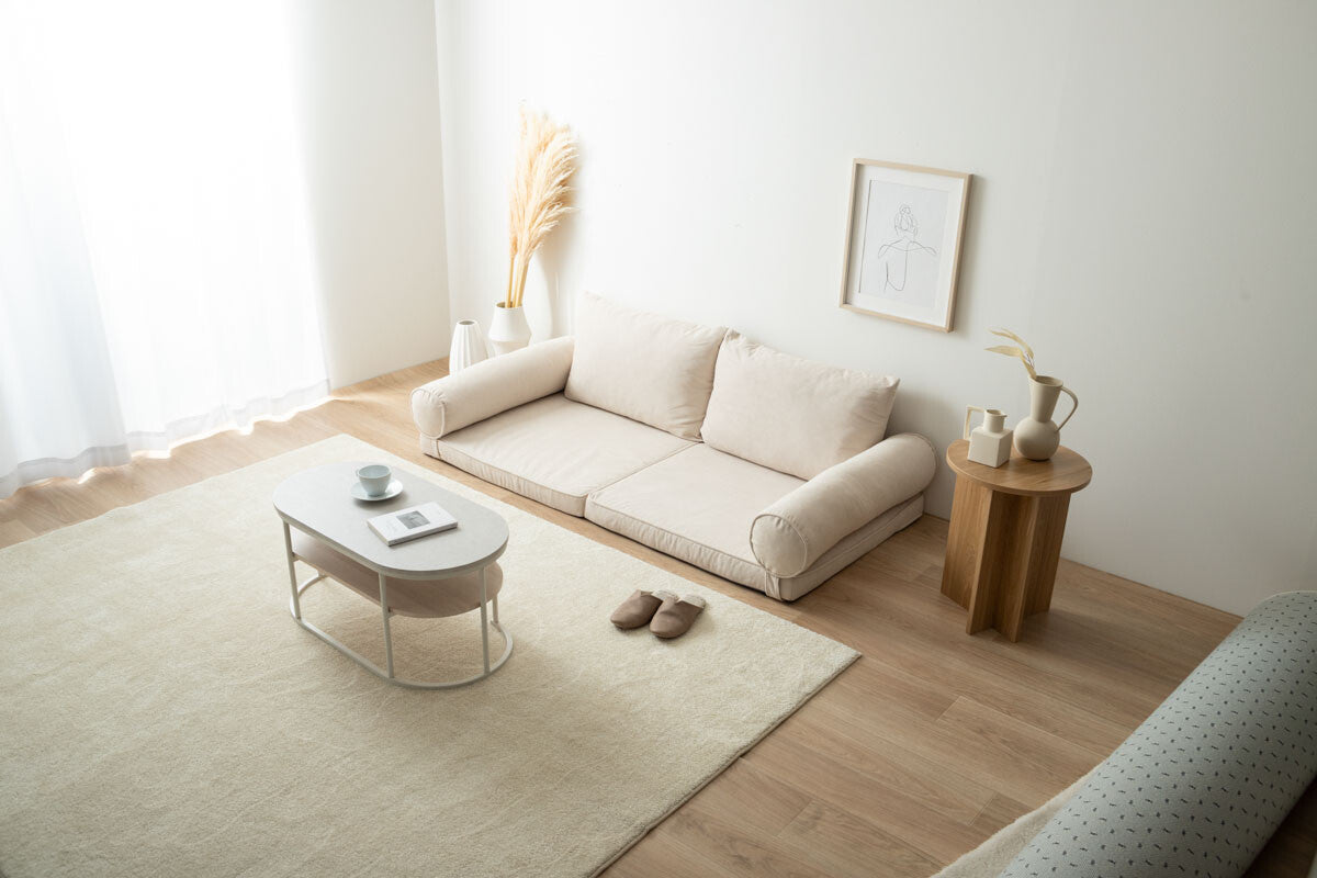 北欧風組み合わせ自由フロアーソファ | モジュール構造でリビングを