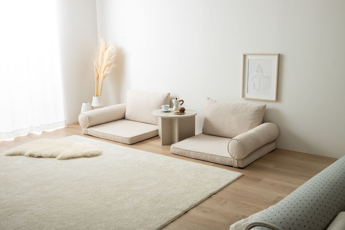 北欧風組み合わせ自由フロアーソファ | モジュール構造でリビングを