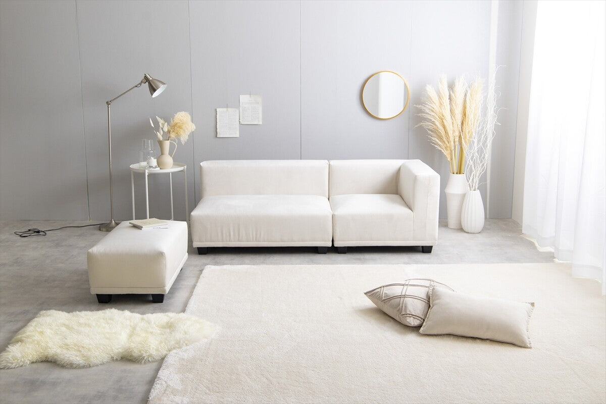 シンプルモダンファブリックコーナーソファ – CAGUUU