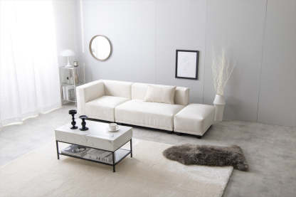 シンプルモダンファブリックコーナーソファ | 快適さとスタイルを兼ね