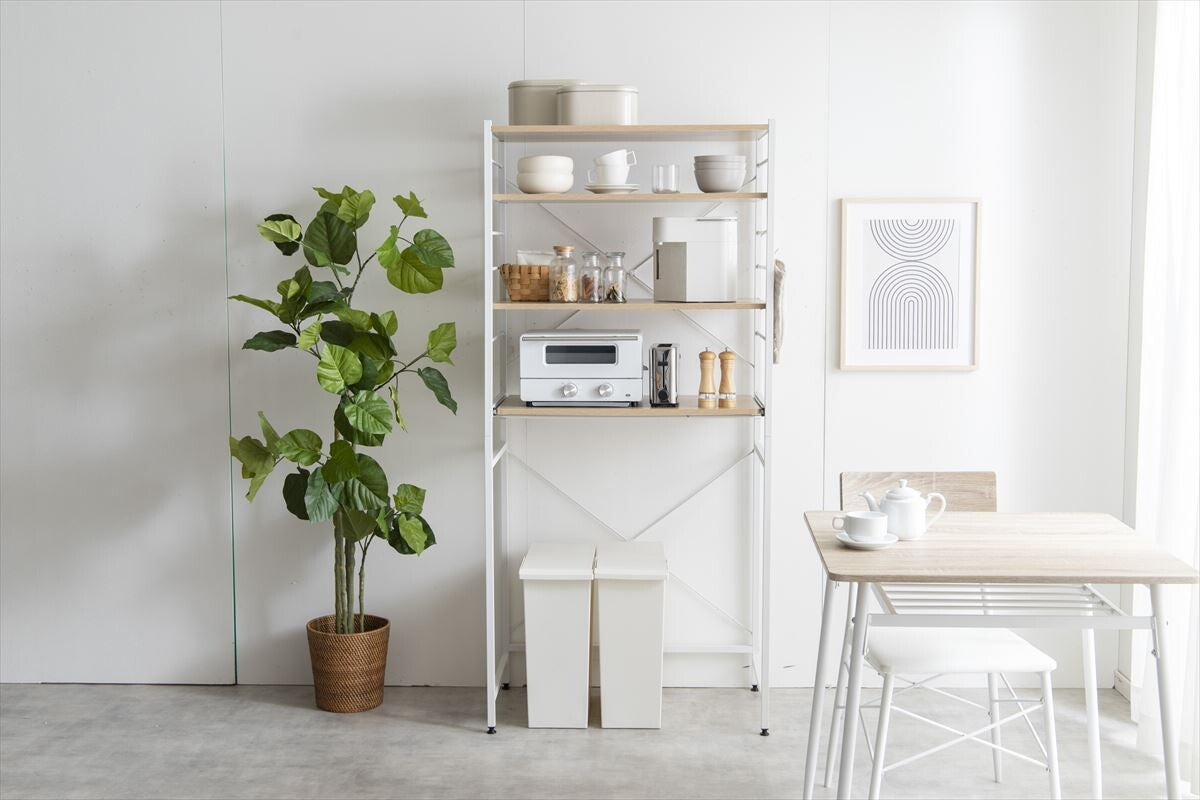 シンプルモダン幅80㎝ゴミ箱上ラック | デッドスペースを有効活用