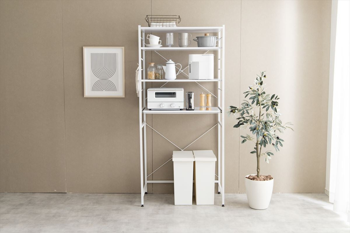 シンプルモダン幅80㎝ゴミ箱上ラック | デッドスペースを有効活用