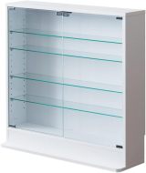 シンプル木製ガラス棚板ワイドタイプコレクションケース