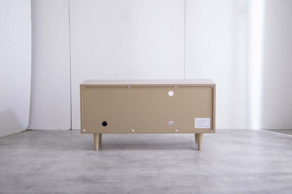 框デザイン木製テレビ台