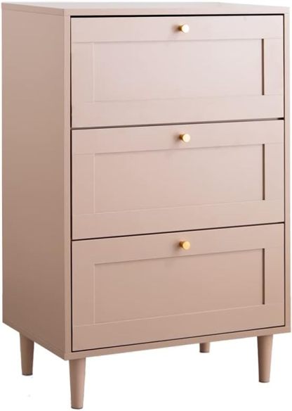 框デザイン木製幅60cm3段チェスト タンス 組み立て 簡単 組立
