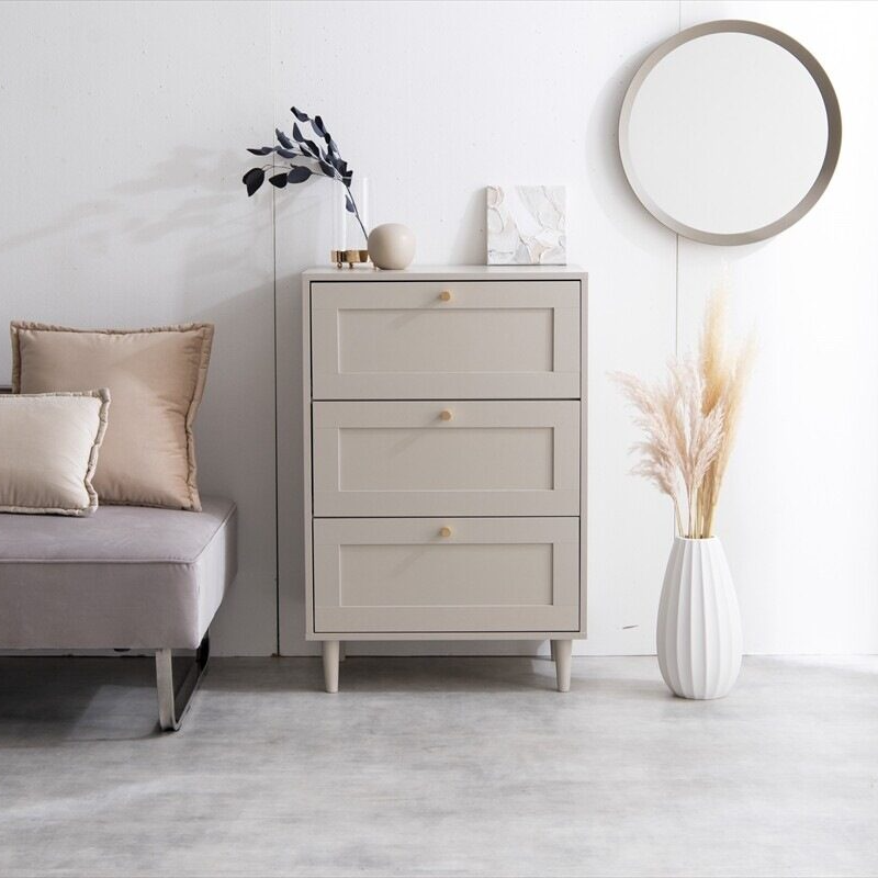 3段チェスト(子供部屋家具) 木製(天然木) 幅60cm×奥行34cm 日本製 ナチュラル 〔ANJU〕あんじゅ 〔完成品〕 代引不可