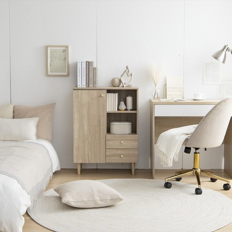 キャビネット 北欧風  ウッド ナチュラル コンパクトキャビネット 省スペース コンパクト猫トイレキャビネット | 北欧風インテリアに溶け込む