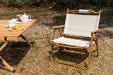 ナチュラル1人掛けアウトドア折りたたみチェア