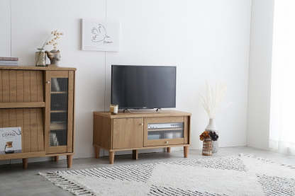新生活 無印良品 廃盤 木製テレビ台 引き出し付き ガラス扉 テレビボード 新生活 無印良品 廃盤 木製テレビ台 引き出し付き ガラス扉