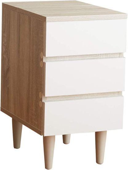 北欧ナチュラル木製3段サイドチェスト | 耐久性と軽量さを兼ね備えた