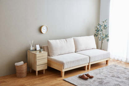 北欧ナチュラル木製3段サイドチェスト | 耐久性と軽量さを兼ね備えた