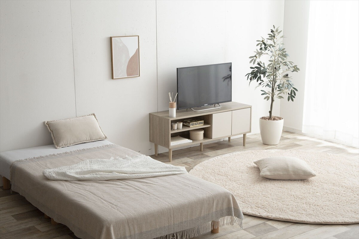 ナチュラルモダン木製バイカラーテレビボード – CAGUUU