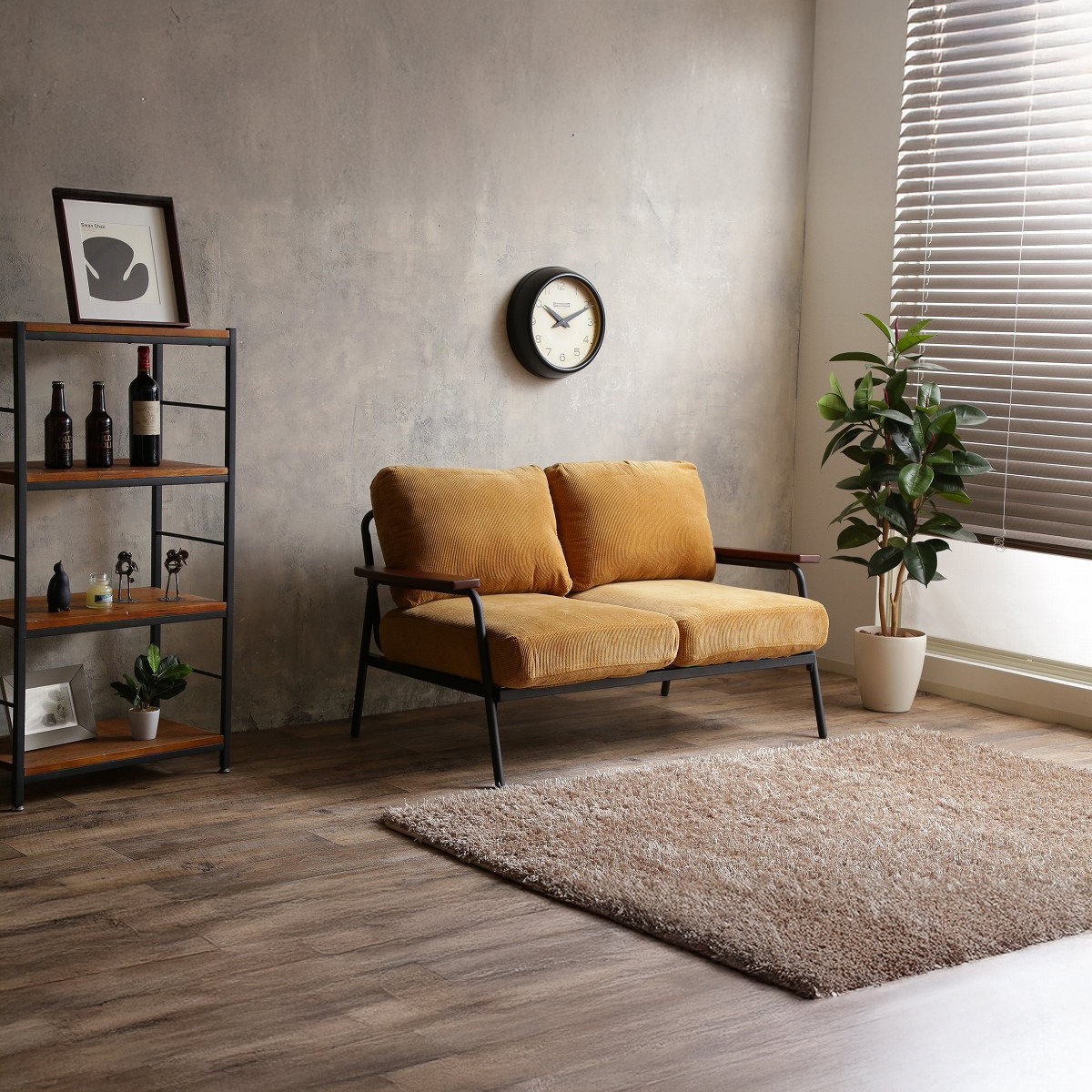 定価46853円！一人掛けレトロソファ レトロモダン木肘2人掛けソファ – CAGUUU