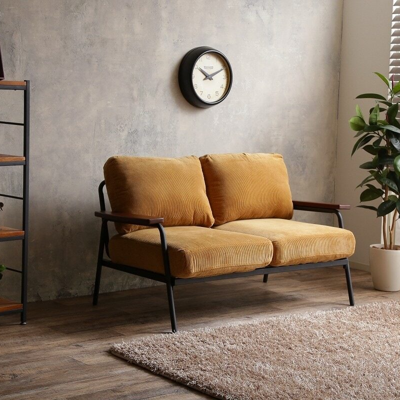 新品　木肘　ヴィンテージソファ　２人掛け　２P ブラウン　アンティーク　ソファー 新品 木肘 ヴィンテージソファ 2人掛け 2P ブラウン