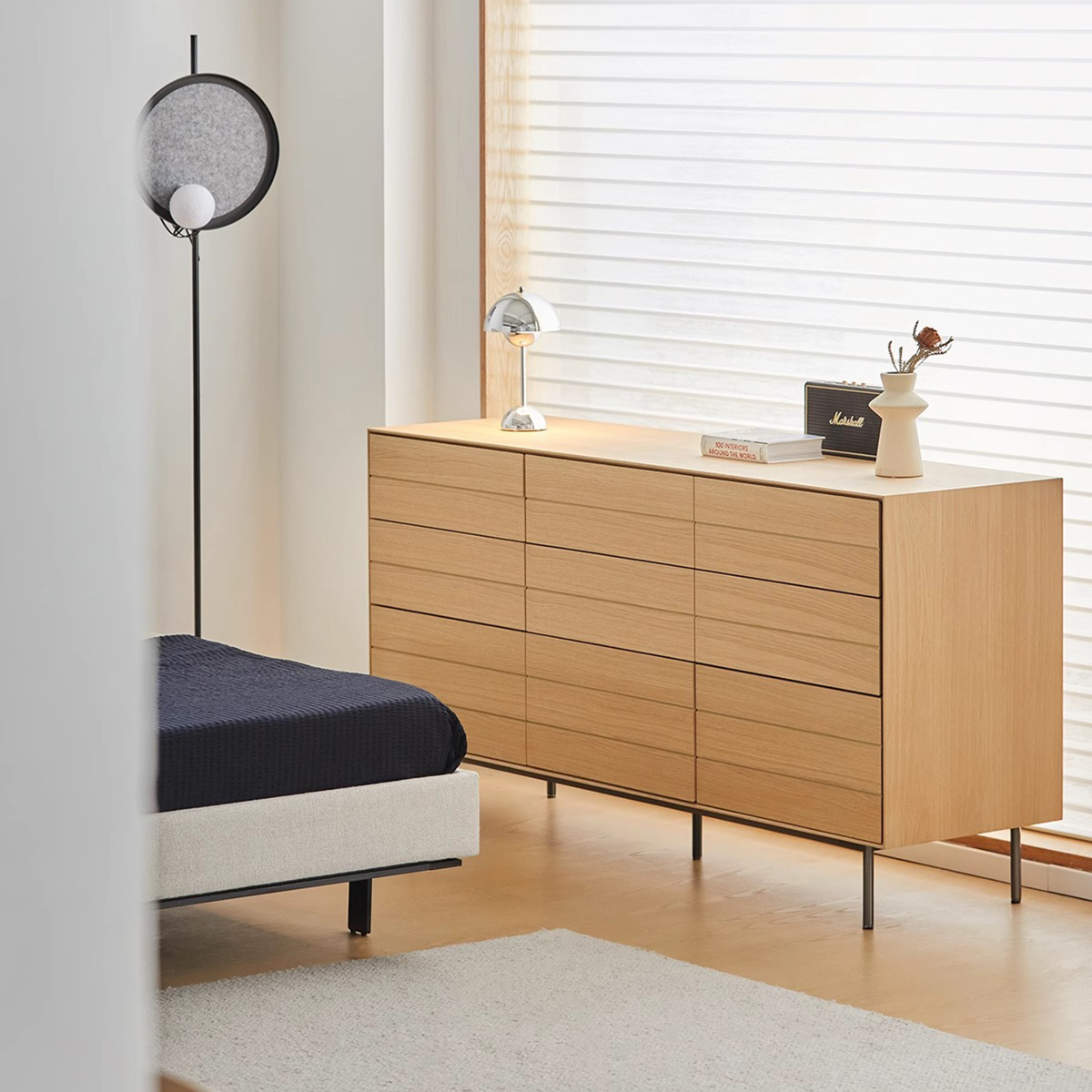 Woody Select木製多収納キャビネット | 天然木使用 耐久性と高級感を