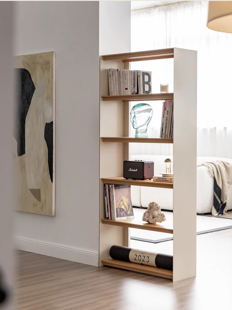 Woody Select天然木モダンブックシェルフ | 空間効率と軽やかさを