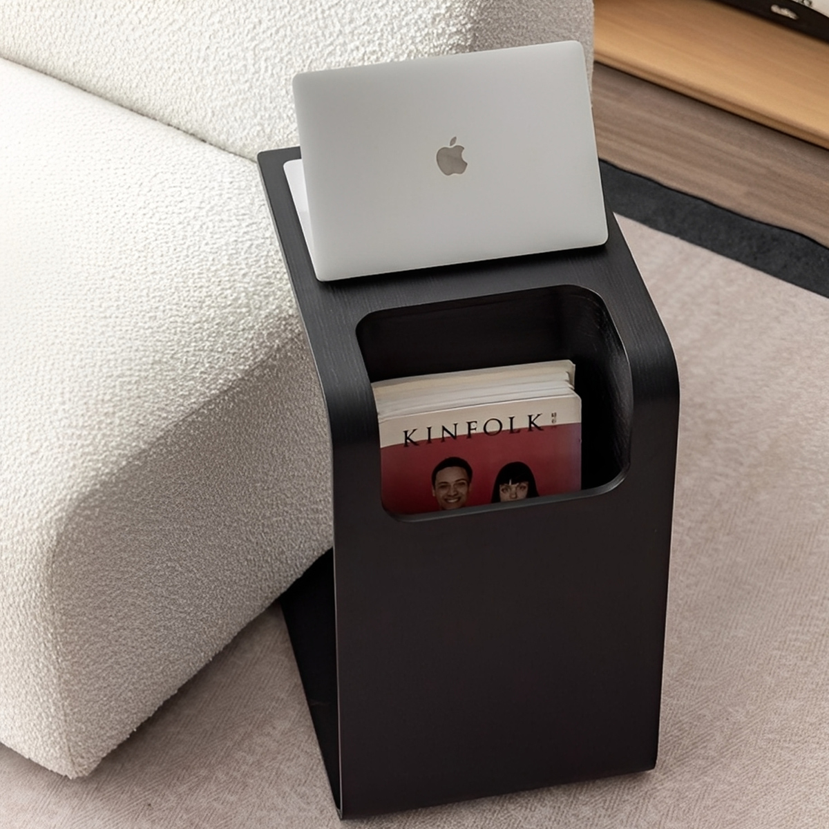 Woody Select木製スリムサイドテーブル | すき間に美しく収まる万能