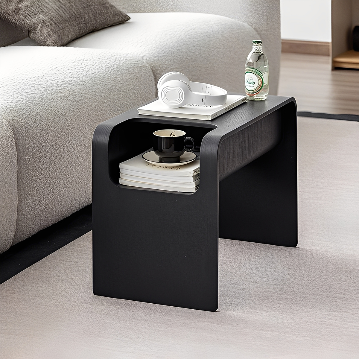 Woody Select木製スリムサイドテーブル | すき間に美しく収まる万能