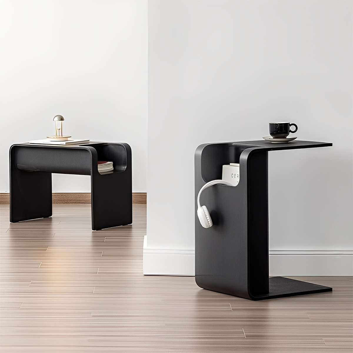 Woody Select木製スリムサイドテーブル | すき間に美しく収まる万能