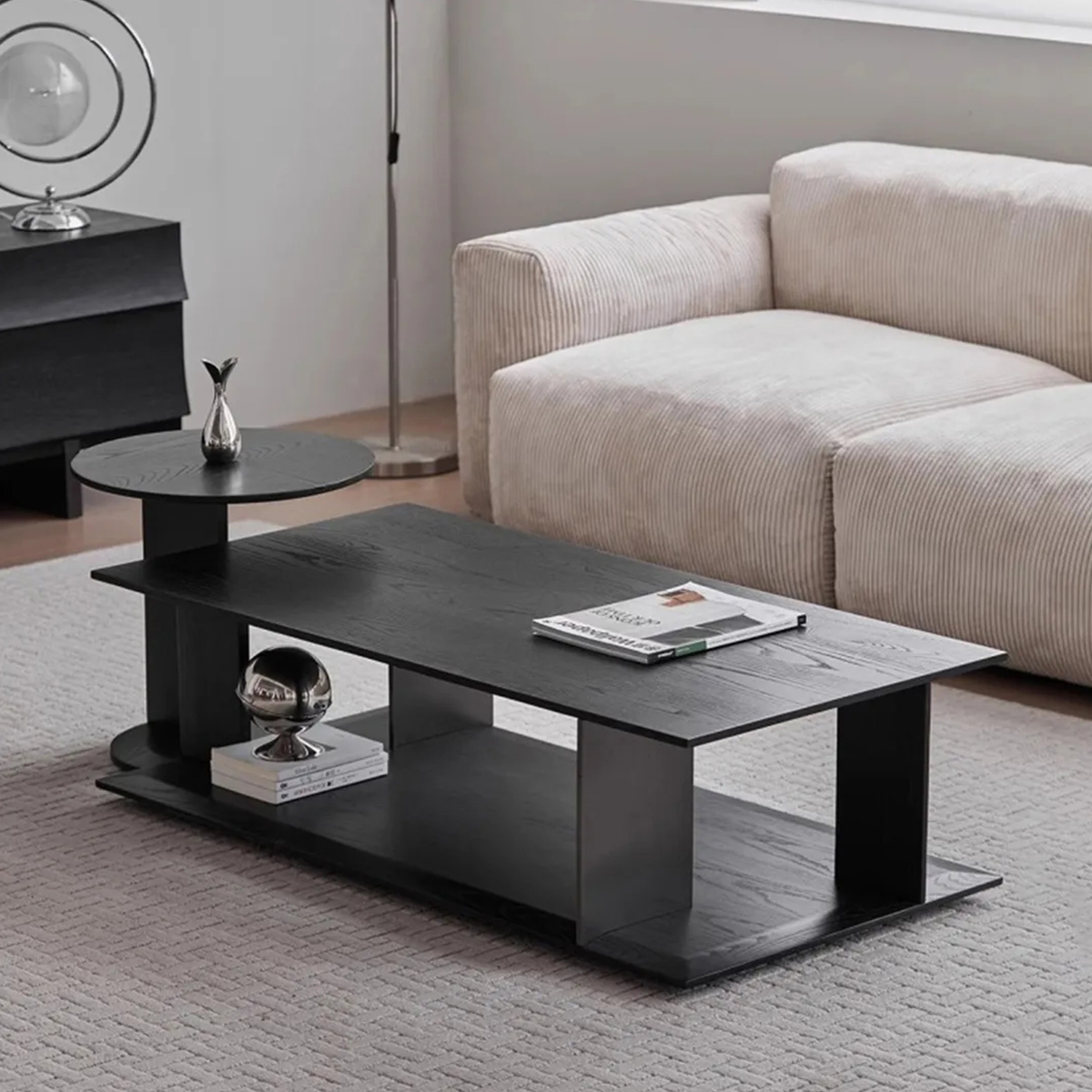 Woody Select木製ティーテーブルセット | バウハウス様式を取り入れた