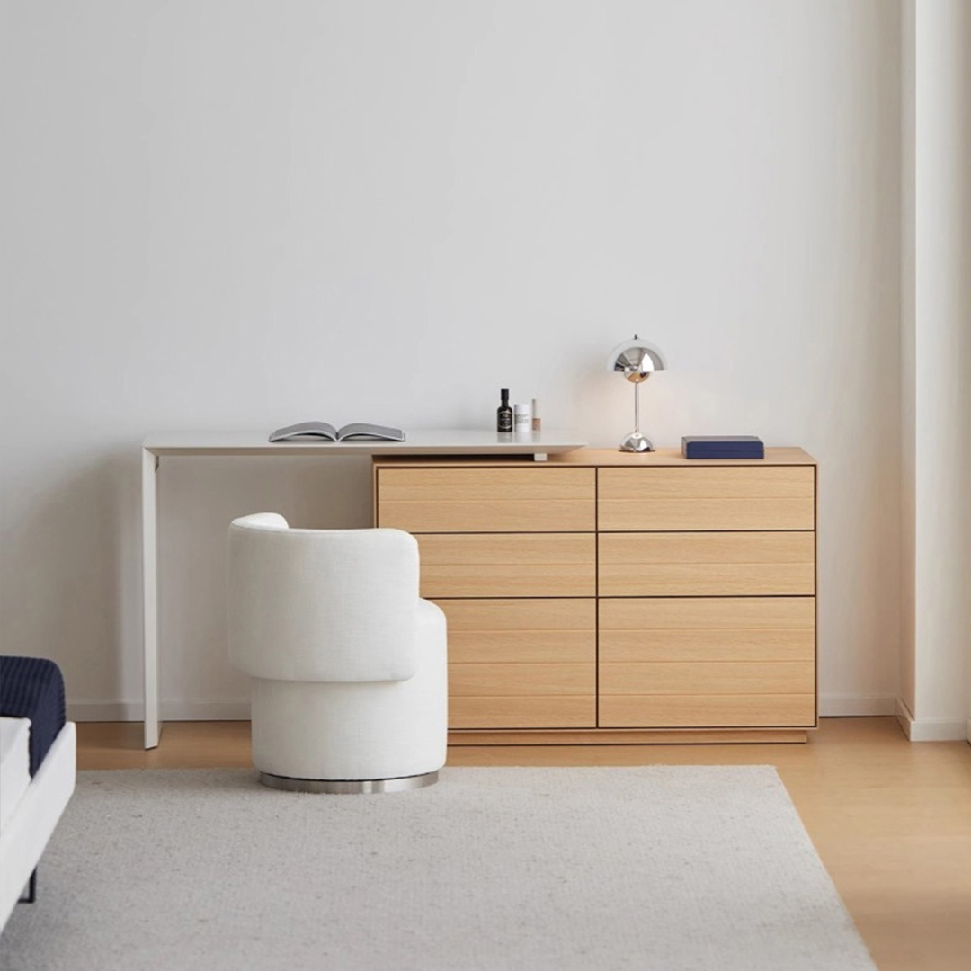 Woody Select木製ドレッサーテーブル | 収納力抜群で多機能なモダン