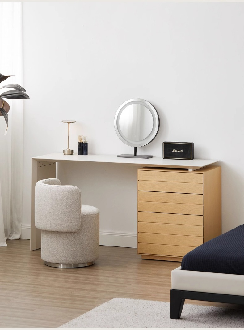 ୨୧ 木製ドレッサー&デスク ୨୧ ୨୧ 木製ドレッサー&デスク ୨୧ Curved Wood Base Home Office Desk