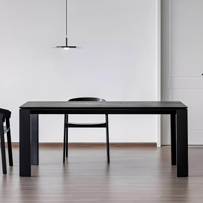 Woody Select木製ブラックダイニングテーブル | シックな表情で