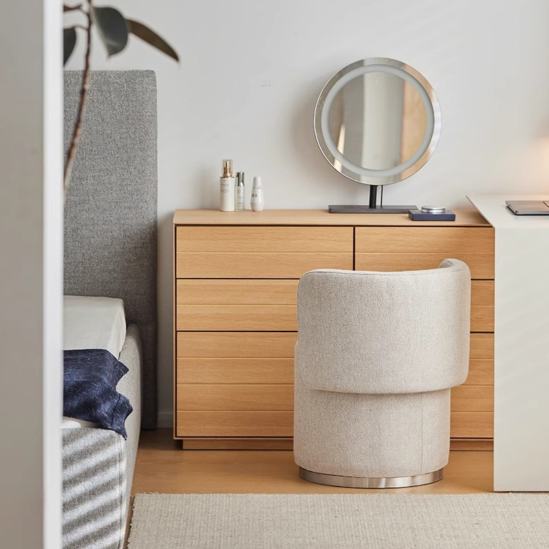 Woody Selectコンパクトドレッサーチェア | 北欧風デザインと360度回転