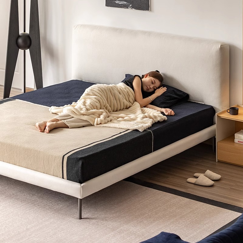 Woody Selectへッドボード付きフアプリックベッド