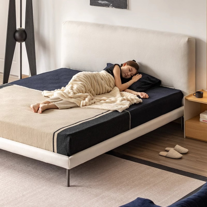 Woody Selectへッドボード付きフアプリックベッド