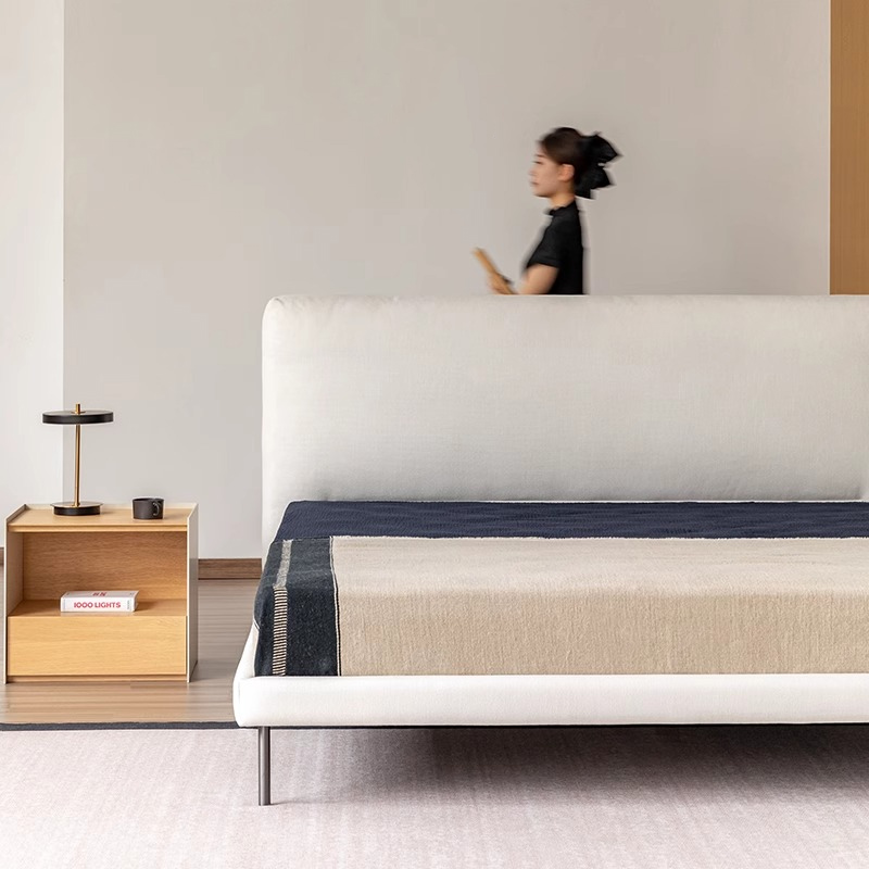 Woody Selectへッドボード付きフアプリックベッド