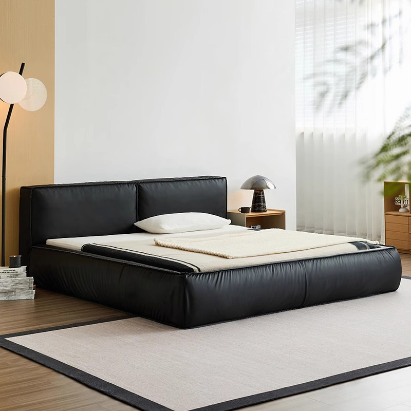 Woody Selectレザー調ファブリックベッド