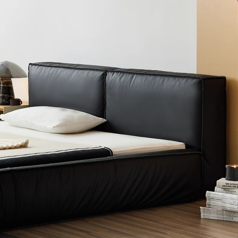 Woody Selectレザー調ファブリックベッド